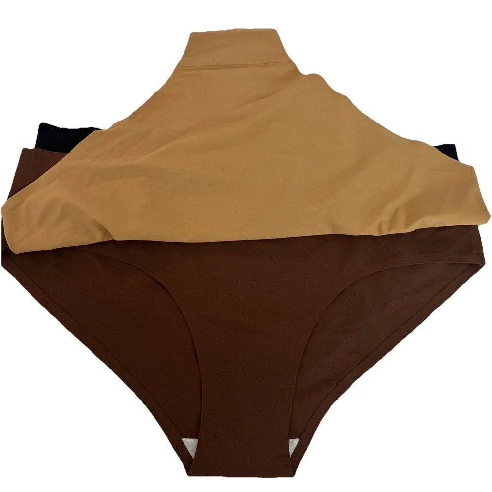 TRUE RELIGION 3-Pair TRUE SKIN Brief Panties Soft Laser Cut Seamless Logo Sz XL